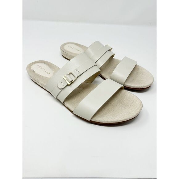 Cole Haan Francine Demi Wedge Slide Sandal Ivory Size 10 - Picture 4 of 11